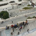 Tibet: Lhasa - Potala Palace steps and visitors.