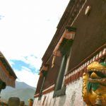 Tibet: Lhasa - Potala Palace -exterior detail