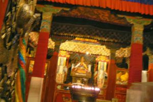 Tibet: Lhasa - Potala Palace - interior view  (blurry, sorry: