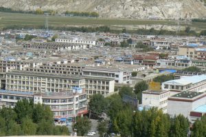 Tibet: Lhasa - Potala Palace - overlooking Lhasa