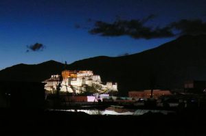 Tibet: Lhasa - Potala Palace at sundown