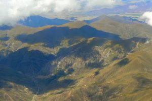 Tibet: Lhasa city - flying in to Lhasa reveals the