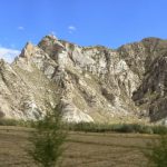 Tibet: Lhasa city - sharp mountains near the airport