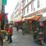 Tibet: Lhasa - Tibetan Quarter of the city  (vs new