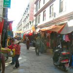Tibet: Lhasa - Tibetan Quarter of the city  (vs new