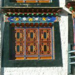 Tibet: Lhasa - Tibetan Quarter of the city;  architectural window