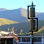 Tibet: Lhasa - Tibetan Quarter of the city;  the hills