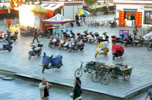 Tibet: Lhasa - Tibetan Quarter of the city;  Barkhor Square