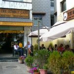 Tibet: Lhasa - Tibetan Quarter of the city;  western cafe.