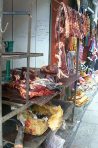 Tibet: Lhasa - Tibetan quarter butcher shop