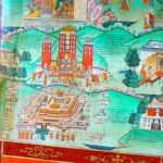 Tibet: Lhasa - Summer Palace Wall painting depicts Tibetan history.