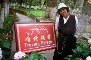 Tibet: Lhasa - Summer Palace Friendly visitor.