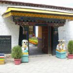 Tibet: Lhasa - Summer Palace Shapden Temple entry gate.