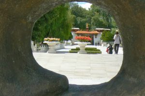 Tibet: Lhasa - Summer Palace entry walk through gate hole.