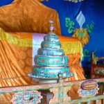 Tibet: Lhasa A throne in one of the inner shrines in