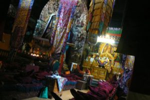 Tibet: Lhasa Surreptitious blurry photo of interior of Jokhang.