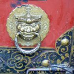 Tibet: Lhasa Ornate door handle.