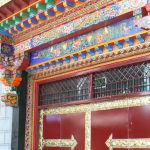 Tibet: Lhasa Ornate doorway.