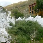 Tibet: Lhasa - Pabonka Monastery.  More stupas.