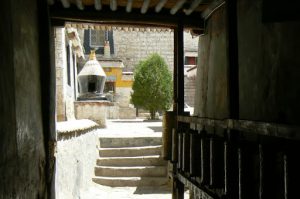 Tibet: Lhasa - Sera Monastery  Large urn for burning