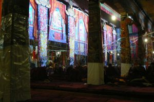 Tibet: Lhasa - Sera Monastery.   Interior of the