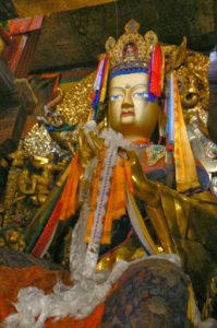 Tibet: Lhasa - Sera Monastery.  One of many Buddha