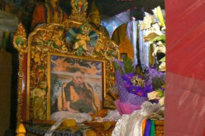 Tibet: Lhasa - Sera Monastery.   Throne of the