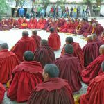 Tibet: Lhasa - Sera Monastery. After the debate ends all monks