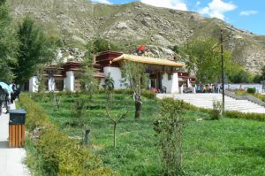 Tibet: Lhasa - Sera Monastery main entry gate.  The
