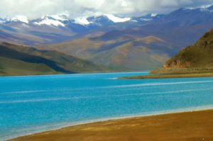 Tibet - Yamdrok Lake is freshwater and is one of