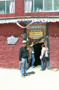 Tibet - entering the Yak Restaurant for lunch in Nagar