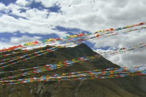 Tibet - prayer flags are pretty as they are blown