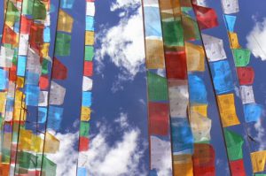 Tibet - prayer flags are pretty as they are blown