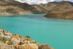Tibet - a man made lake.