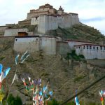 Tibet - Gyantse Fort viewed from Palcho Monastery..