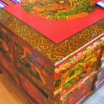 Tibet - a typical painted wooden box used as a