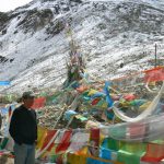 Tibet - prayer flags on one of thel high road