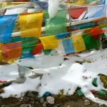 Tibet - prayer flags on one of thel high road