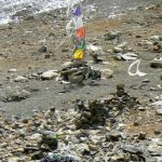 Tibet - numerous rock piles are called cairns in the