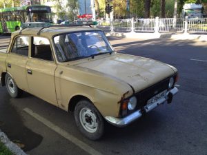 Uzbekistan - Tashkent:  one of our taxis was this antique