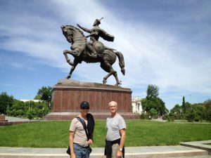 Uzbekistan: Tashkent Independence Square of the city focuses on the conqueror