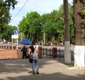 Uzbekistan: Tashkent Police are everywhere including  markets and subway entrances. They search