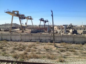 Uzbekistan: Bukhara On the train from Samarkand to Bukhara passing small rural