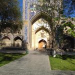 Uzbekistan: Bukhara the Nadir Divanbegi Medressa was built as a caravanserai,
