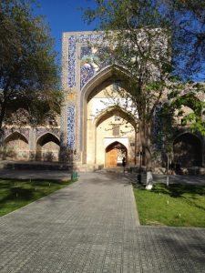 Uzbekistan: Bukhara the Nadir Divanbegi Medressa was built as a caravanserai,