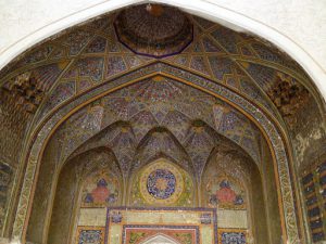 Uzbekistan: Bukhara Interior of he Nadir Divanbegi Medressa.