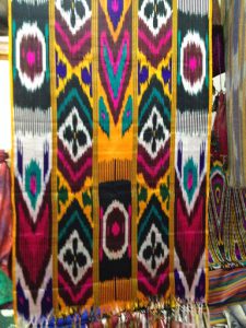 Uzbekistan: Bukhara silk scarf.