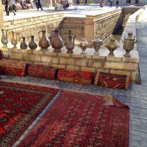 Uzbekistan: Bukhara near Taki-Sarrafon covered bazaar.