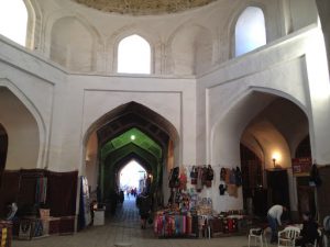 Uzbekistan: Bukhara Telpak Furushon covered bazaar.