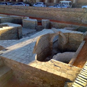 Uzbekistan: Bukhara Central Asia????????s oldest surviving mosque, the Maghoki-Attar;????the present plaza